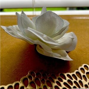 One handmade denim rose from Project Denim Rose by Shawn Marie’s Closet.